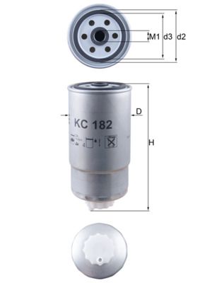 Degvielas filtrs MAHLE KC182