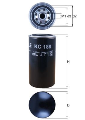 Kuro filtras MAHLE KC188