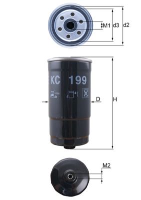 Kuro filtras MAHLE KC199