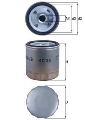 Kütusefilter MAHLE KC20
