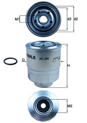 Degvielas filtrs MAHLE KC256D