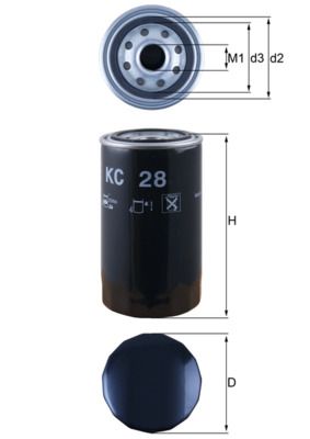 Degvielas filtrs MAHLE KC28