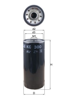 Kütusefilter MAHLE KC300