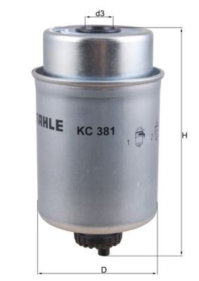 Degvielas filtrs MAHLE KC381