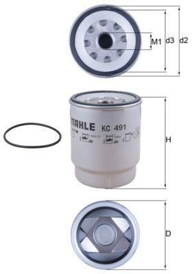 Kuro filtras MAHLE KC491D