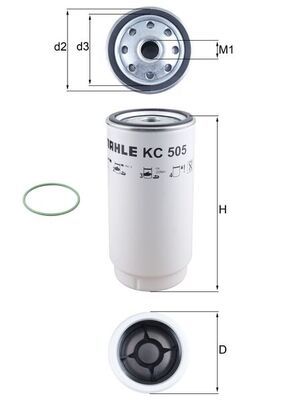 Kuro filtras MAHLE KC505D