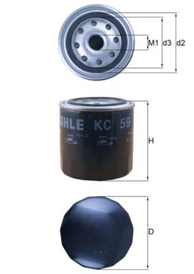 Degvielas filtrs MAHLE KC59