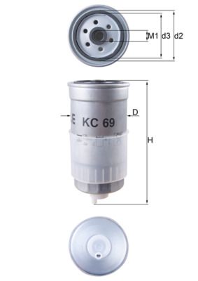 Degvielas filtrs MAHLE KC69