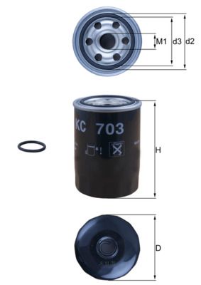 Kütusefilter MAHLE KC703D