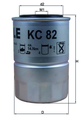 Degvielas filtrs MAHLE KC82D