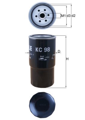 Degvielas filtrs MAHLE KC98
