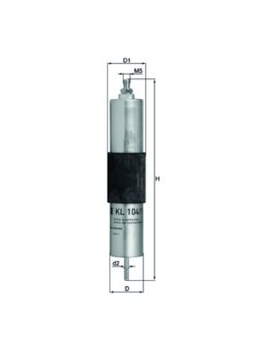 Degvielas filtrs MAHLE KL104/1