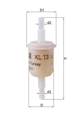Degvielas filtrs MAHLE KL13OF