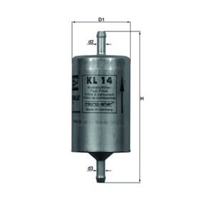 Kuro filtras MAHLE KL14