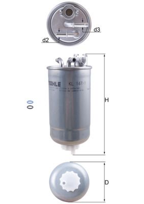 Kütusefilter MAHLE KL147/1D