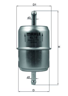 Kütusefilter MAHLE KL18OF