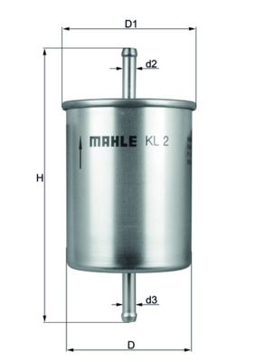 Kütusefilter MAHLE KL2