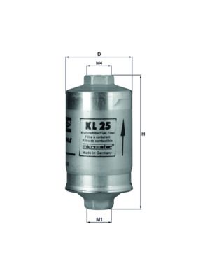Degvielas filtrs MAHLE KL25
