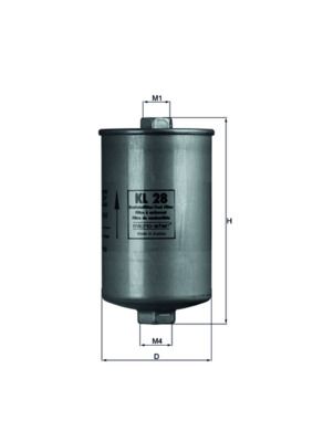 Fuel filter MAHLE KL28