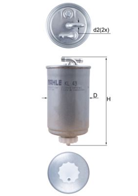 Kütusefilter MAHLE KL43