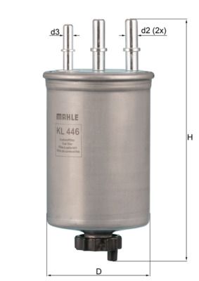 Degvielas filtrs MAHLE KL446