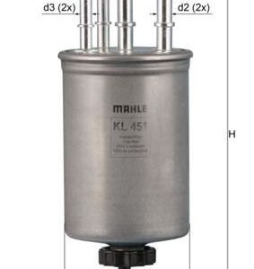 Kuro filtras MAHLE KL451