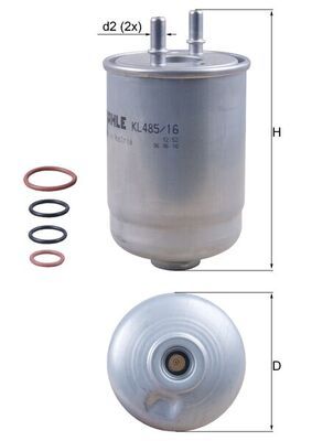 Fuel filter MAHLE KL485/16D