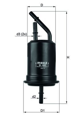 Kütusefilter MAHLE KL488