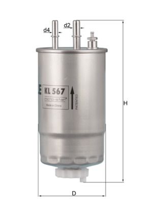 Kütusefilter MAHLE KL567