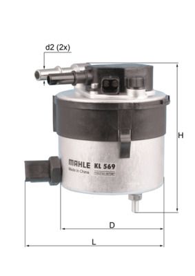 Kuro filtras MAHLE KL569