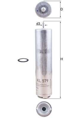 Kütusefilter MAHLE KL579D