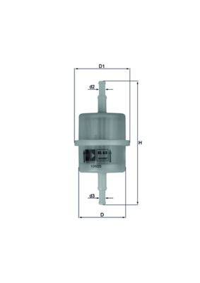 Degvielas filtrs MAHLE KL63OF