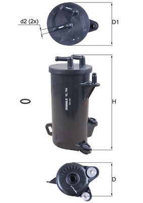 Kuro filtras MAHLE KL764D
