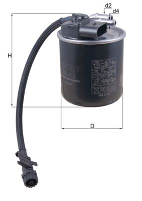 Degvielas filtrs MAHLE KL912