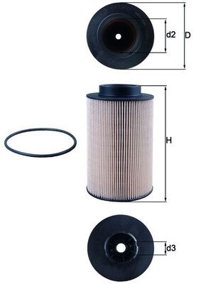 Kuro filtras MAHLE KX191/1D