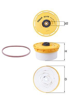 Kütusefilter MAHLE KX479D