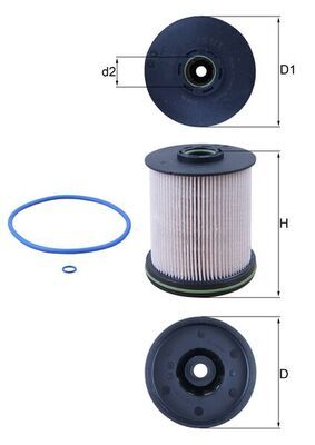 Kütusefilter MAHLE KX491/1D