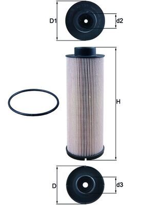 Kuro filtras MAHLE KX73/1D