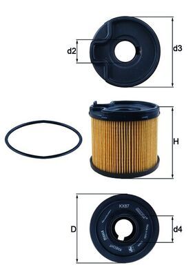 Kuro filtras MAHLE KX87D