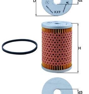 Kuro filtras MAHLE KX9D