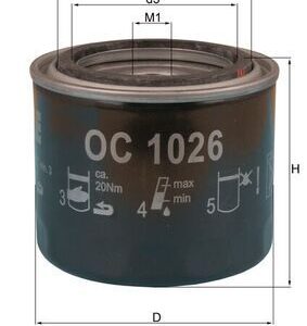 Alyvos filtras MAHLE OC1026