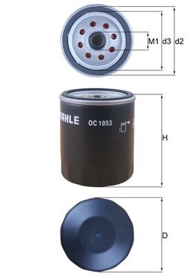 Eļļas filtrs MAHLE OC1053