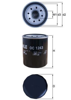 Eļļas filtrs MAHLE OC1243