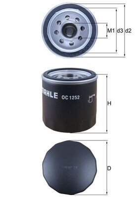 Õlifilter MAHLE OC1252