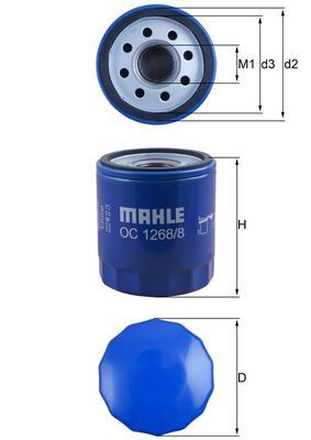 Alyvos filtras MAHLE OC1268/8