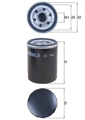 Õlifilter MAHLE OC194