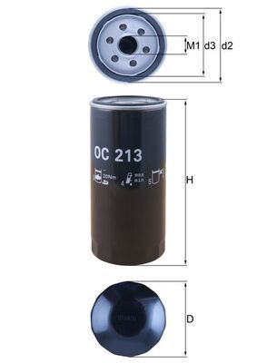 Õlifilter MAHLE OC213