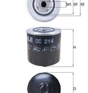 Alyvos filtras MAHLE OC214