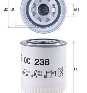 Alyvos filtras MAHLE OC238