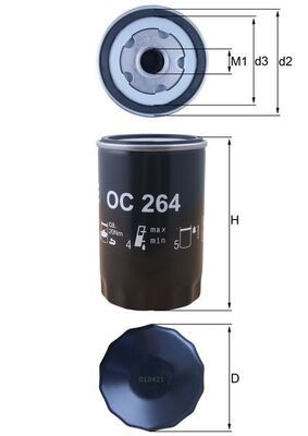 Oil filter MAHLE OC264